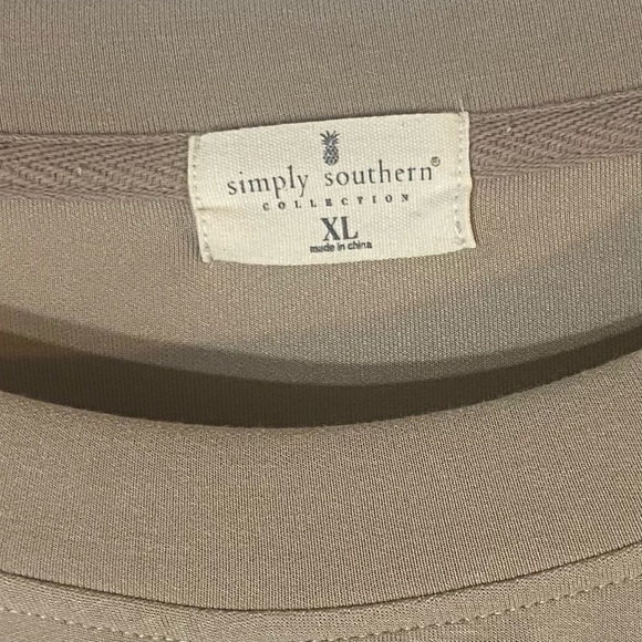 Simply Southern Tan Comfort Pullover, Size XL, Modal/Polyester/Spandex - Picture 3 of 5
